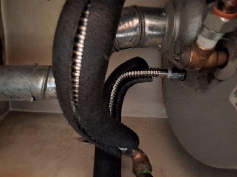Responded to repeat customer for leaking water heater originally installed in 2012, model U1-5036FRN. Upon diagnostic inspection, confirmed active leak requiring tank replacement. Documented existing plumbing configuration including copper supply lines, pressure relief valve, and venting system. Provided free estimate for replacement with GN50T1-3 model 50-gallon atmospheric vent water heater with 6-year warranty. Advised customer of permit requirements for replacement installation and confirmed arrival window for scheduled service.
