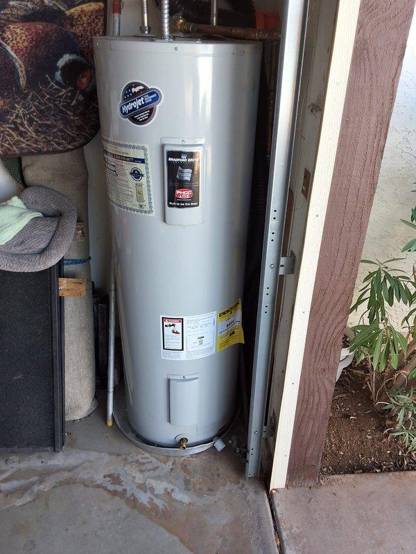 Responded to warranty callback on RE340T6 residential electric water heater experiencing repeated heating failures. Upon arrival, identified failed upper and lower heating elements due to severe mineral buildup and sediment accumulation from poor water quality conditions. Replaced both upper and lower heating elements that showed extensive scaling and corrosion. This visit addresses issue that should have been completed during previous service call when thermostats were replaced, as elements were likely compromised at that time. Unit has required multiple service visits since installation due to ongoing water quality issues causing premature component failure. Documented extensive mineral deposits on removed elements with photographic evidence. Tested unit operation after element replacement and verified proper heating function. Recommended water treatment system or filtration to prevent continued degradation of tank components.