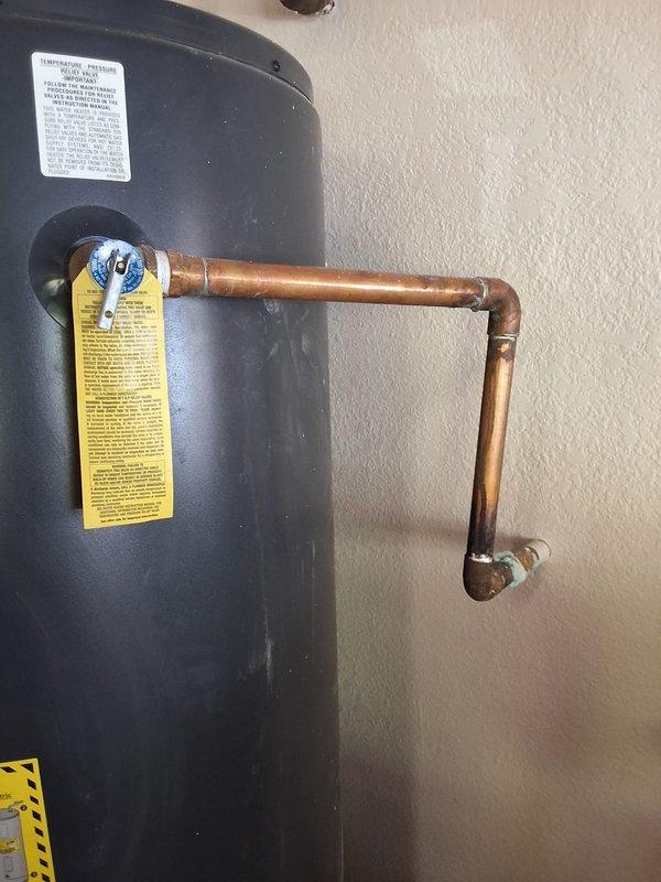 Responded to service call for leaking water heater and successfully completed full replacement of 50-gallon gas water heater that was over 10 years old with no model or serial number available. Installed new 50-gallon gas water heater with proper venting, reconnected copper water supply lines, and attached flexible gas line to unit. All connections were tested for proper operation and safety compliance upon completion.