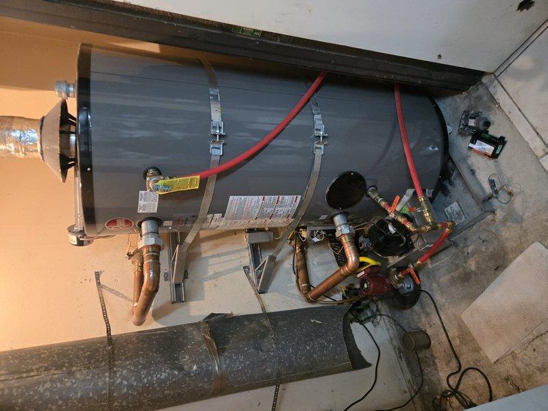 Returned to commercial property to complete installation of gas control valve on water heater as previously estimated and approved. Successfully installed new gas control valve assembly, reconnected gas supply line with proper fittings, and verified all electrical connections to the control unit. Tested system operation to ensure proper ignition, flame sensing, and temperature control functionality.