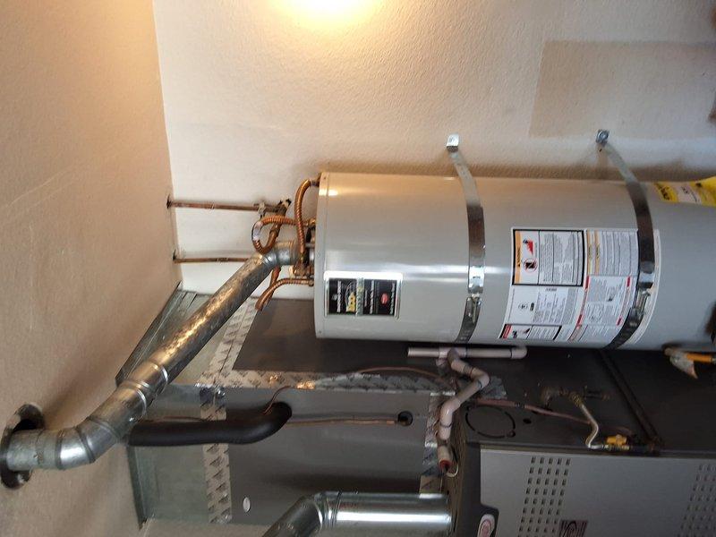 Responded to service call for Bradford White water heater displaying error code 7 flashes indicating gas control valve fault. Upon arrival, inspected 2018 Bradford White model URG150T6N, serial number SH41878945, installed by non-company technician. Diagnosed faulty gas control valve requiring replacement. Provided customer with repair estimate for parts and labor, as well as option for free estimate on complete water heater replacement. Documented equipment condition with photographs showing unit installation in utility room alongside HVAC equipment. Customer advised of service options and will contact office to schedule selected service.