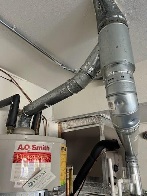 Completed inspection and provided estimate for preventative replacement of 26-year-old 50-gallon gas water heater. Assessed existing A.O. Smith unit and associated plumbing connections, including copper supply lines, gas piping, and venting system. Presented American Standard replacement unit option and advised customer of required city permitting for installation.