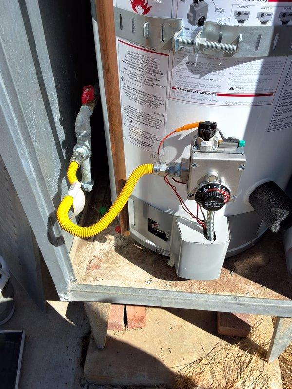Completed warranty service on GN40T1-3-6NAT water heater experiencing recurring pilot light issues within first year of installation. Multiple service calls addressed pilot assembly failure, requiring removal of insulation for cleaning and eventual replacement of pilot assembly, followed by gas control valve replacement after continued intermittent operation. Upon final visit, replaced gas control valve assembly, restored proper pilot operation, and verified water temperature delivery at 120°F at fixtures, resolving all ignition and temperature control issues.