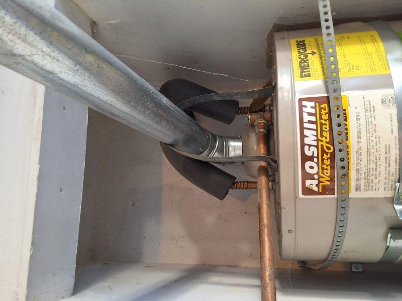 Replaced aging 1998 AO Smith residential gas water heater with new American Standard 50-gallon gas unit. Removed existing water heater that had reached end of service life after over two decades of operation. Installed replacement unit with proper venting through existing exhaust duct system, connected copper water supply lines, and secured gas connections. Verified all connections for leaks, tested unit operation, and ensured proper venting and combustion air flow. Obtained and processed required city permit for installation in compliance with local building codes.