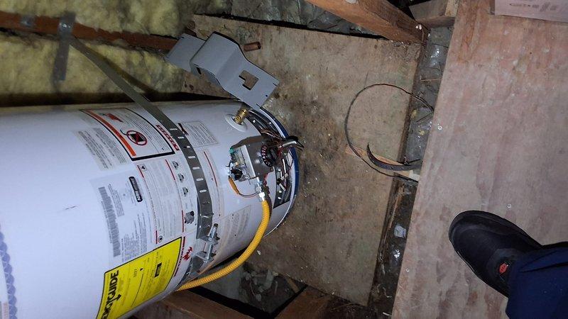 Responded to a warranty call on a gas water heater (Model GN40T1-3-6) installed within the past year that was repeatedly losing flame. Inspected the gas control valve, thermocouple, and flexible gas connector, along with the burner compartment sight glass and flue/combustion components, to diagnose the intermittent pilot/burner outage. Restored the unit to proper operation and verified stable flame and safe operation.