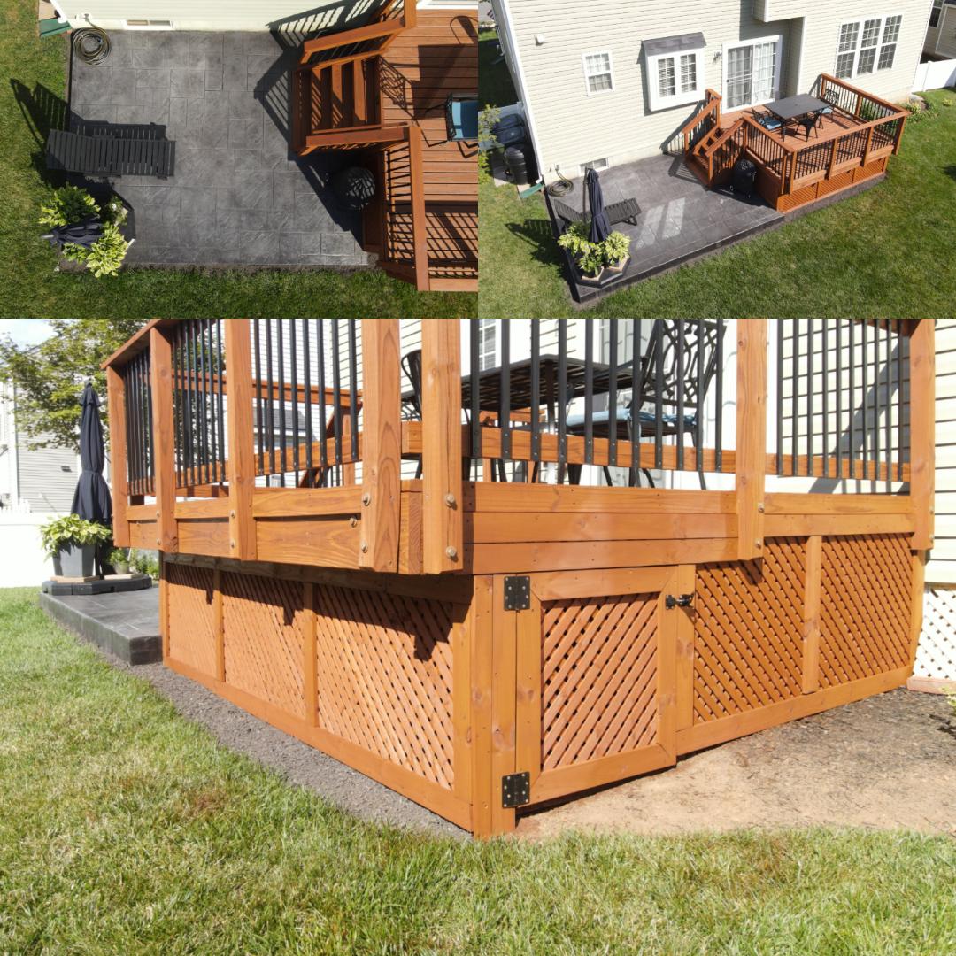 CURRENTLY IN YOUR AREA PROVIDING DISCOUNTS ON ALL YOUR EXTERIOR HOME IMPROVEMENT PROJECTS. 

STAMPED CONCRETE PATIO & WOOD LATTICE BELOW DECK COMPLETED IN CULPEPER, VA 22701

VANQUISH HOME SERVICES 
571-200-9628