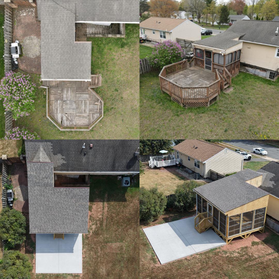 ENCLOSURE TEAEDOWN & REBUILD WITH BRUSHED CONCRETE PATIO COMPLETED. 

MANASSAS, VA

VANQUISH HOME SERVICES 
571-200-9628 