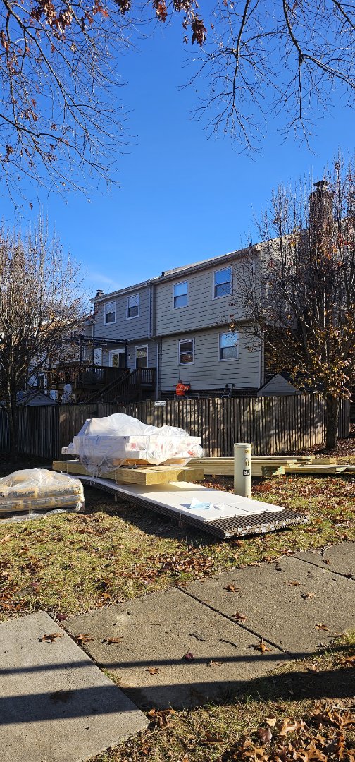 NEW DECK BUILD STARTED IN BURKE, VA 

VANQUISH HOME SERVICES 571-200-9628 