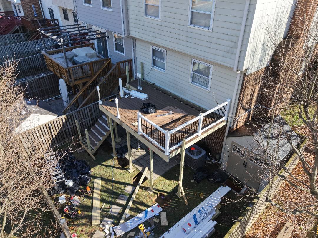 NEW FULL COMPOSITE DECK BEING BUILD IN BURKE, VA

VANQUISH HOME SERVICES 571-200-9628 