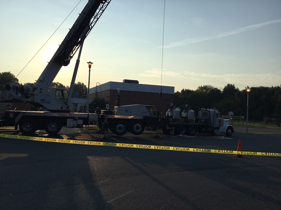 Installing boilers in Prince Georgia County School. We are switching from a steam system to a hot water system 