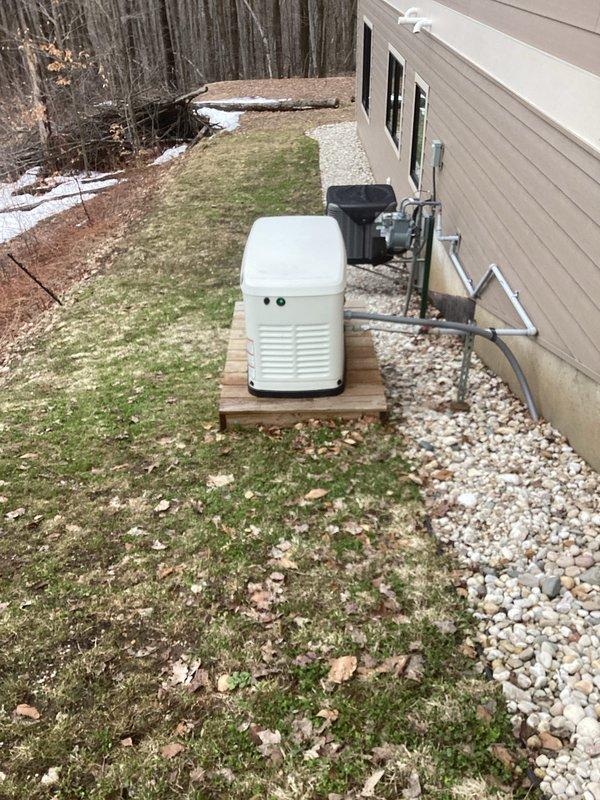 Completed annual maintenance and tune-up on Generac standby generator unit. Performed comprehensive inspection of all major components, verified proper operation of electrical connections and transfer switch, checked oil level and condition, inspected air filter, and tested automatic startup sequence. Unit is operating within manufacturer specifications and ready for reliable backup power service.