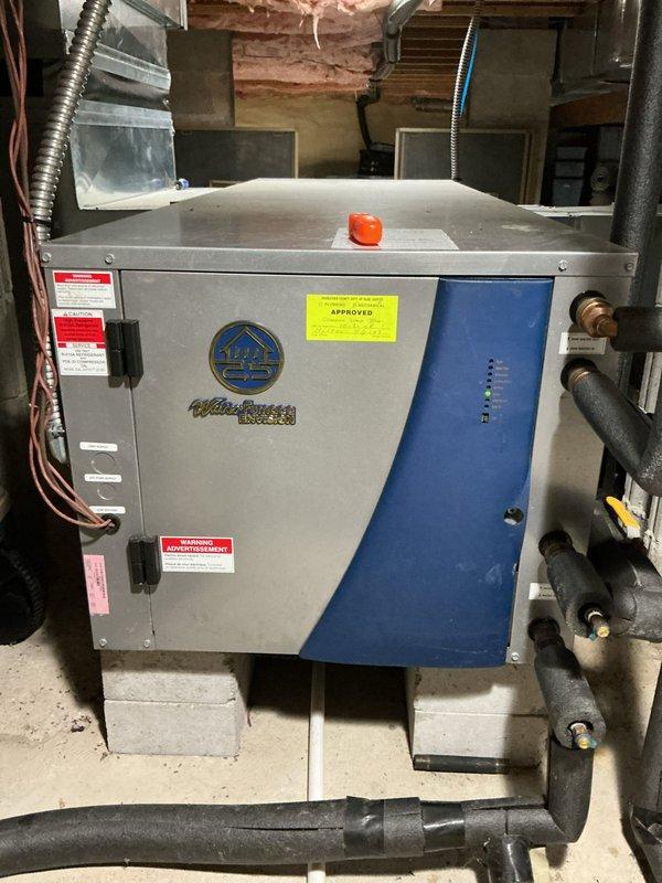 Completed furnace replacement estimate for residential property currently equipped with an 18-year-old WaterFurnace geothermal heating system. Assessed existing HVAC infrastructure in basement mechanical room, including geothermal unit, ductwork, air handler components, and portable dehumidifier. Documented current system configuration and discussed alternative heating options with customer as requested, providing comprehensive replacement recommendations beyond geothermal technology.
