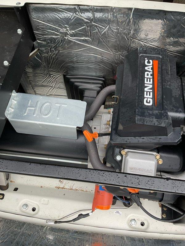 Completed comprehensive tune-up service on 8-year-old Generac standby generator and 12-year-old American water heater. Performed full system inspection, verified all mechanical and electrical connections, checked generator oil level and condition, inspected air filter, tested battery voltage and charging system, and confirmed proper operation of all safety controls and automatic transfer switch functionality.