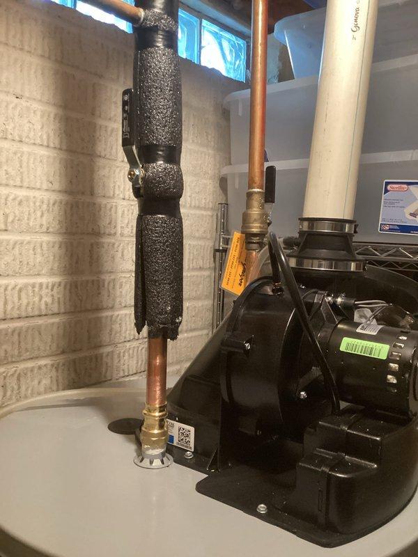 Responded to warranty water heater replacement service. Accessed property through side door as arranged and contacted customer upon arrival. Documented existing Proline FE water heater with photographs of nameplate and unit condition to process warranty claim directly with AWH for return authorization number. Completed labor-only warranty replacement of failed water heater unit in basement utility area. Total labor time 2.5 hours.