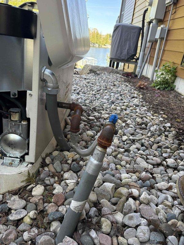 Responded to service call for 3-year-old residential standby generator with no-start condition. Upon arrival, found unit cranking but failing to start, with Evolution 2.0 controller displaying "SWITCHED TO OFF" and "LOSS OF PROTECTION" error messages. Performed diagnostic evaluation of generator system, documented control panel status and equipment condition. Unit was previously shut down by homeowner due to starting failure.