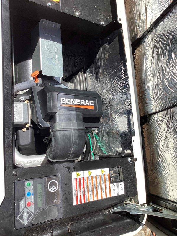 Completed annual cooling inspection on residential HVAC system including one mini-split unit, one central air conditioning system, and one Generac backup generator. All equipment was visually inspected, control panels checked for proper operation, and digital displays verified for normal status indicators. Generator housing and electrical enclosure components were documented showing all systems in proper working condition with no immediate service needs identified.