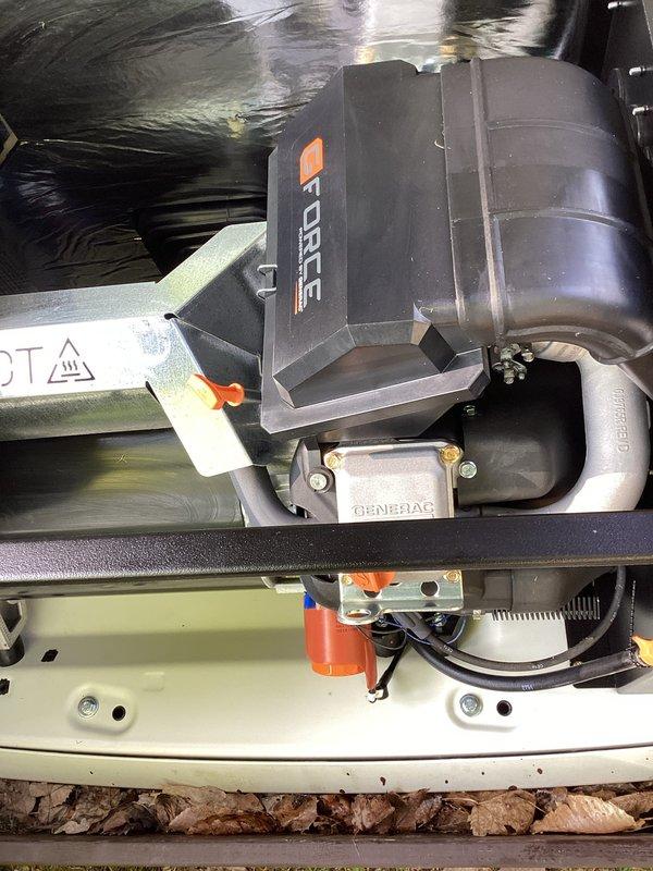 Completed annual generator service and maintenance inspection. Unit was accessed, tested, and photographed for documentation. All mechanical components, including CORE actuator assembly, ENERPAC hydraulic system, mounting brackets, and associated connections were visually inspected and found to be in proper working condition. Cleared debris from equipment area and verified all safety markings remain visible and intact.
