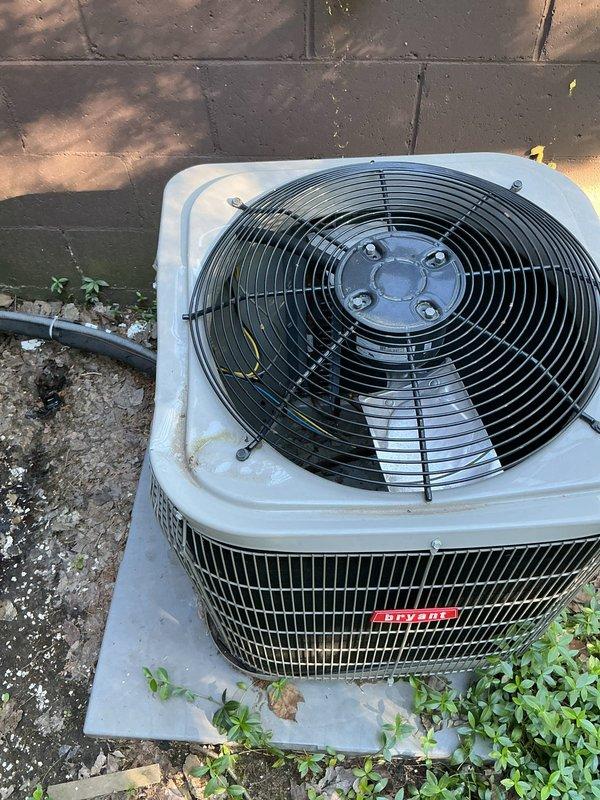 Conducted sales estimate for air conditioning system replacement. Existing condenser unit sustained ice damage and requires full replacement. Customer opted to replace the 410A refrigerant condenser rather than pursue repairs. Evaluated current outdoor condenser unit showing weathering and age-related deterioration in addition to ice damage. Assessed installation site conditions including concrete pad placement, clearances, and accessibility for equipment replacement. Documented equipment specifications and site conditions to provide accurate replacement estimate for new condenser unit installation.