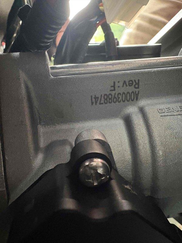 Responded to service call for Generac generator that had been inoperative for approximately six months. Upon arrival, conducted visual inspection and diagnostic assessment of the unit. Documented generator components including identification of part number A00G329882A1 Rev F and component A00039887741 Rev 1. Inspected electrical connections and cylindrical connectors with metallic fittings, noting wear patterns on contact points. Photographed critical components and connection points for service documentation and potential parts ordering requirements.