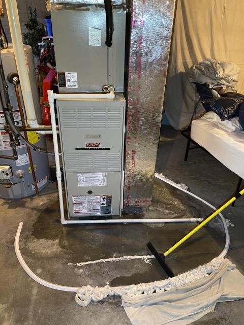 Upon arrival I completed a Full Install of an ive Star 96% Gas Furnace (Up to 100,000 BTU) Honeywell T6 Programmable Thermostat/Emerson 1F85U Five Star 16 SEER Air Conditioner (Up to 3 ton). The system is fully operational upon departure.