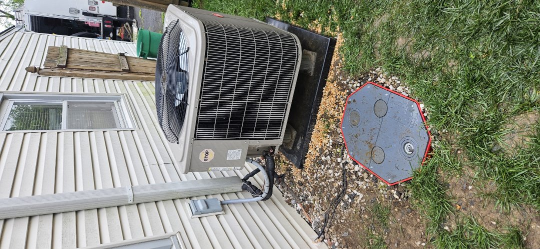 Levittown, PA - moved condensor for some drain work that needed to be done. in levittown pa also performed oil tune up