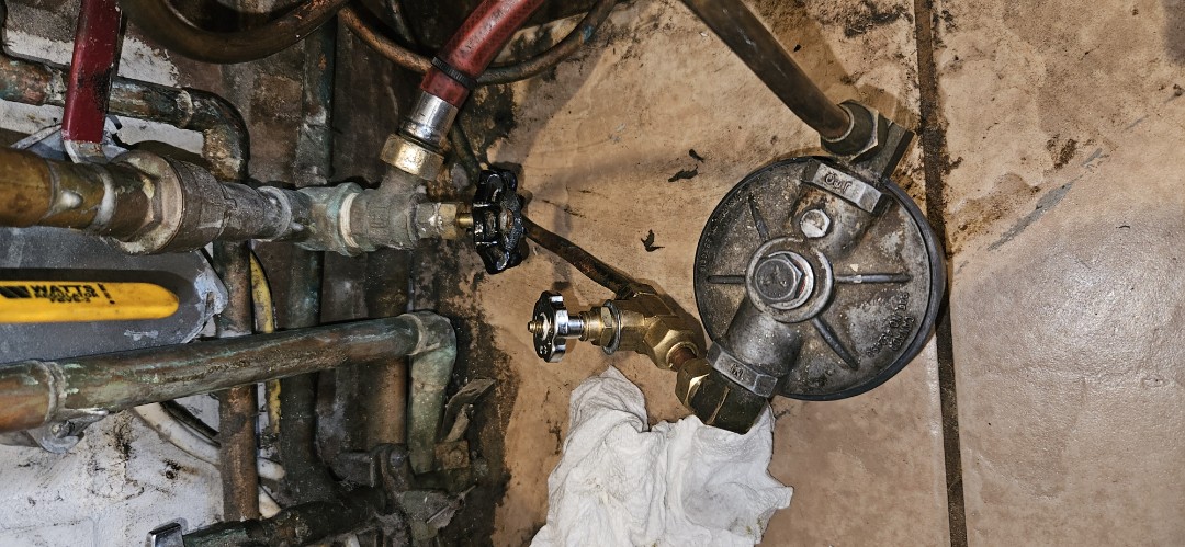 Levittown, PA - cleaned oil fired boiler and swept chimney. installed a low water cut off on boiler along with firomatic oil safety shut off valve and fixed leak on domestic pipes. 