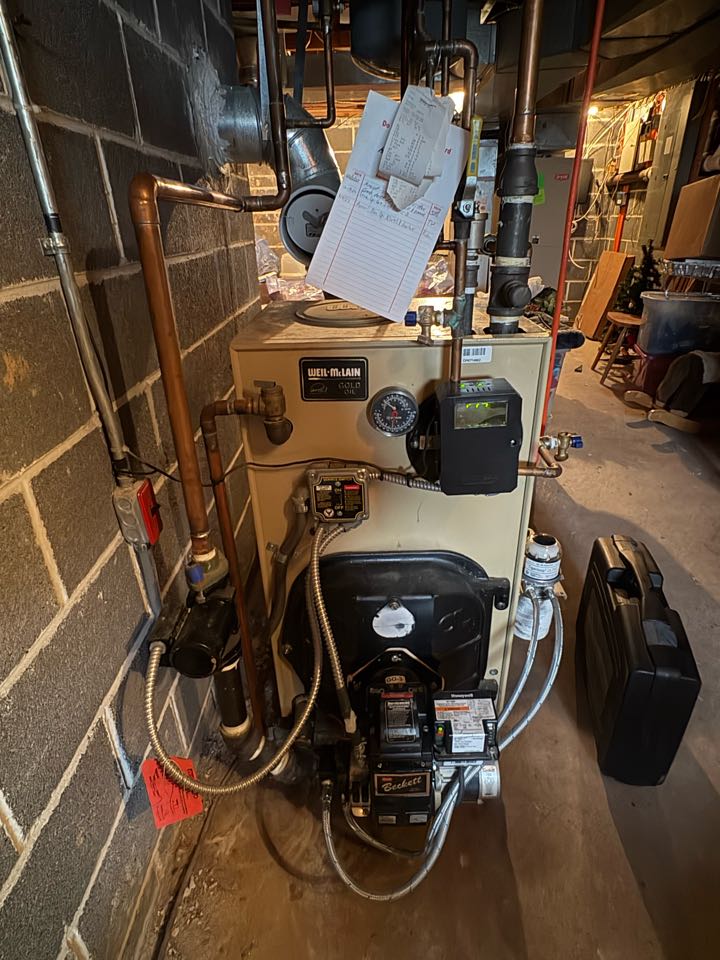 Oil tune up weil mclain boiler