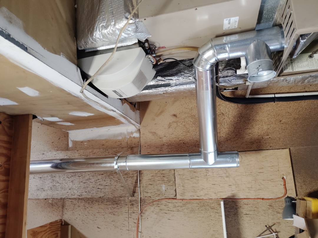 Levittown, PA - replaced chimney smoke pipe on a warm air furnace 