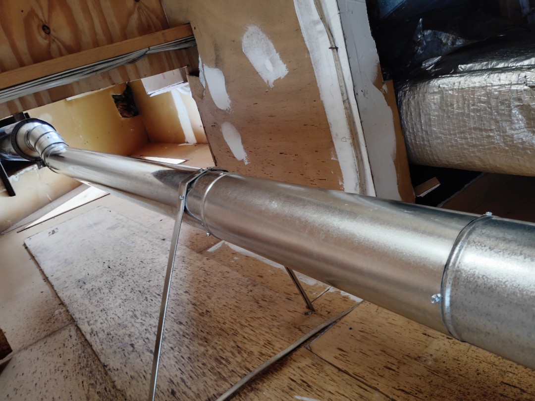 Levittown, PA - replaced chimney smoke pipe on a warm air furnace 
