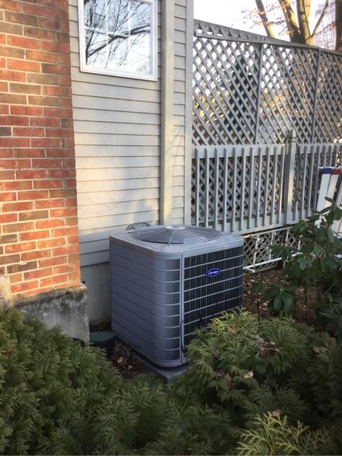 Fairfield, CT - Installed a Carrier Performance 4 Ton 17 SEER Residential 2 Stage Air Conditioning System, Carrier 96% AFUE 100000 BTUH 2 Stage Variable Speed Mulipoise Gas Furnace, Carrier Cor Thermostats, Carrier Germicidal Air Purifier, Carrier Cor Single Lamp Ultraviolet Germicidal Lamp and an Aprilaire Large Capacity Whole House Bypass Humidifier. Fairfield, CT - Installed a Carrier Performance 4 Ton 17 SEER Residential 2 Stage Air Conditioning System, Carrier 96% AFUE 100000 BTUH 2 Stage Variable Speed Mulipoise Gas Furnace, Carrier Cor Thermostats, Carrier Germicidal Air Purifier, Carrier Cor Single Lamp Ultraviolet Germicidal Lamp and an Aprilaire Large Capacity Whole House Bypass Humidifier.
