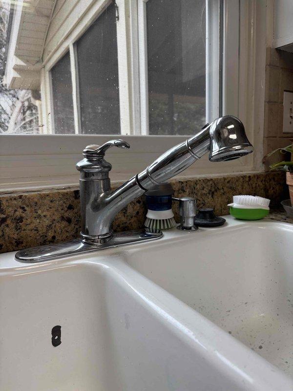 Replaced leaking angle stop valve under kitchen sink that was causing moderate water leakage. Additionally, installed customer-provided new faucet fixture, replacing the older model that had reduced functionality. All connections were tested and confirmed watertight with proper operation of the new fixture. Replaced leaking angle stop valve under kitchen sink that was causing moderate water leakage. Additionally, installed customer-provided new faucet fixture, replacing the older model that had reduced functionality. All connections were tested and confirmed watertight with proper operation of the new fixture.