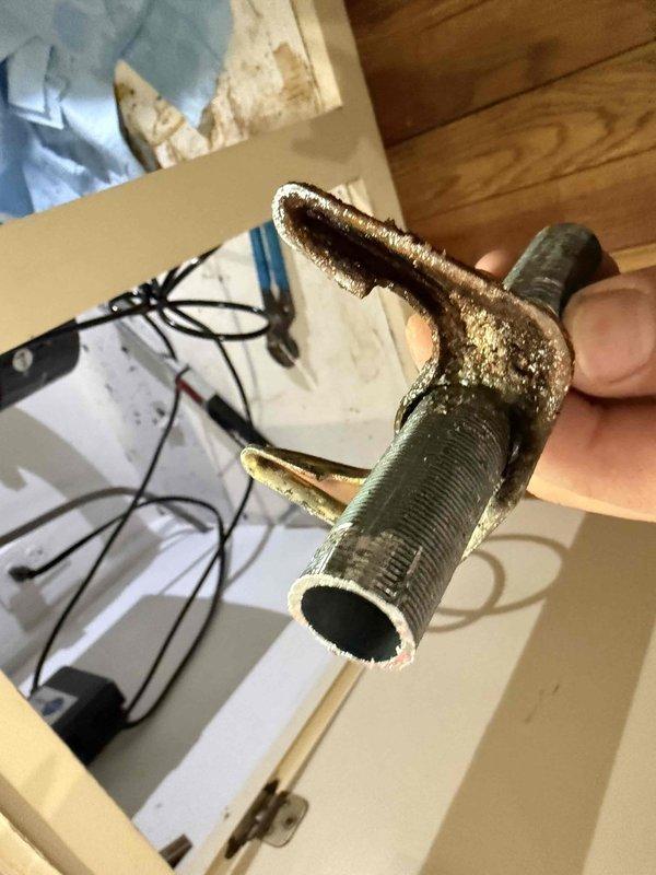 Completed installation of two faucets as quoted. Removed existing fixtures with significant mineral buildup/corrosion on fittings. Connected new faucets to existing plumbing system, ensuring proper function with garbage disposal unit. Noted water damage on cabinet floor beneath sink and rough wall opening where pipes enter that may require future attention. Completed installation of two faucets as quoted. Removed existing fixtures with significant mineral buildup/corrosion on fittings. Connected new faucets to existing plumbing system, ensuring proper function with garbage disposal unit. Noted water damage on cabinet floor beneath sink and rough wall opening where pipes enter that may require future attention.