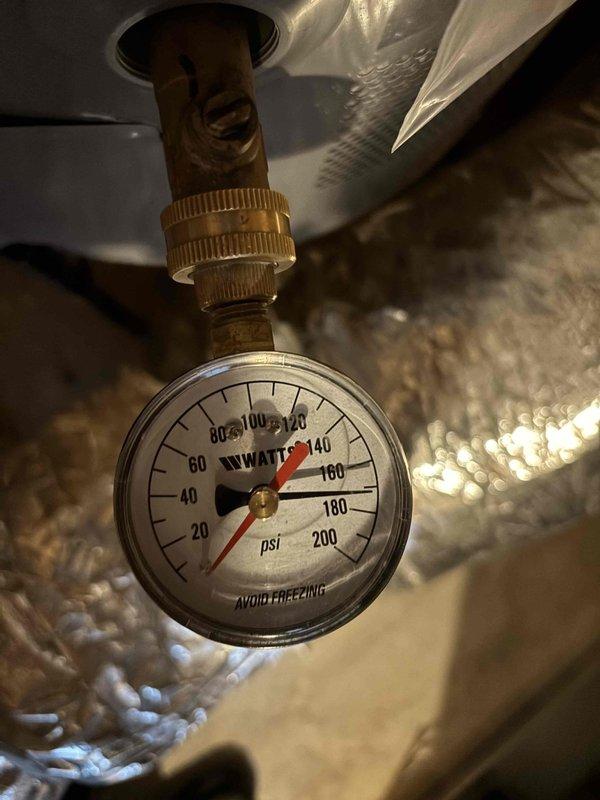 Replaced internal toilet tank components to address leaking issue. Pressure testing revealed water pressure at approximately 120 psi, significantly exceeding recommended levels. Installed new flush valve assembly and adjusted water levels for proper operation. Replaced internal toilet tank components to address leaking issue. Pressure testing revealed water pressure at approximately 120 psi, significantly exceeding recommended levels. Installed new flush valve assembly and adjusted water levels for proper operation.