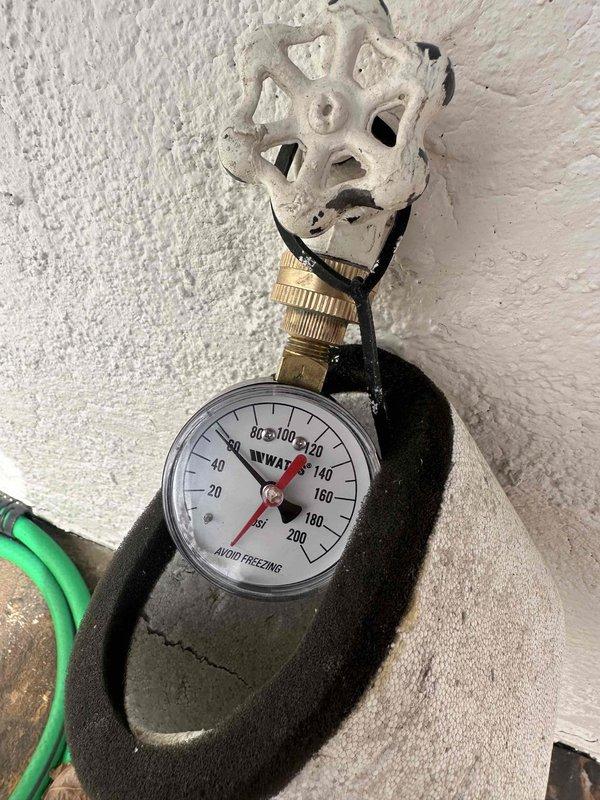 Diagnosed toilet with continuous running issue. Removed and inspected flapper valve assembly, which showed deterioration causing improper sealing. Verified water pressure at approximately 45 PSI with gauge test, confirming the recently installed PRV is functioning correctly. Provided customer with quote for garbage disposal replacement as requested. Diagnosed toilet with continuous running issue. Removed and inspected flapper valve assembly, which showed deterioration causing improper sealing. Verified water pressure at approximately 45 PSI with gauge test, confirming the recently installed PRV is functioning correctly. Provided customer with quote for garbage disposal replacement as requested.