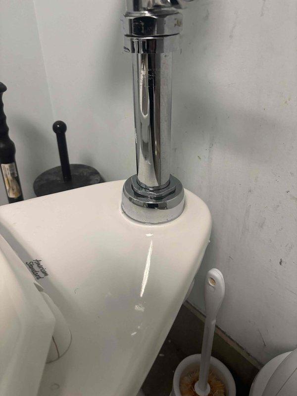 Diagnosed and repaired leaking toilet by replacing deteriorated rubber flapper/tank seal. Removed damaged circular gasket which showed significant wear and replaced with new component to restore proper water retention in tank and eliminate leak. Diagnosed and repaired leaking toilet by replacing deteriorated rubber flapper/tank seal. Removed damaged circular gasket which showed significant wear and replaced with new component to restore proper water retention in tank and eliminate leak.