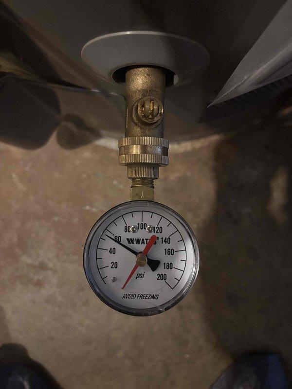 Responded to service call for clogged toilet. Upon inspection, found significant mineral buildup and corrosion in tank components with rusty water. Performed pressure test (reading approximately 100 psi) and cleared blockage. Recommended replacement of aging internal flush components to prevent future clogs. Responded to service call for clogged toilet. Upon inspection, found significant mineral buildup and corrosion in tank components with rusty water. Performed pressure test (reading approximately 100 psi) and cleared blockage. Recommended replacement of aging internal flush components to prevent future clogs.