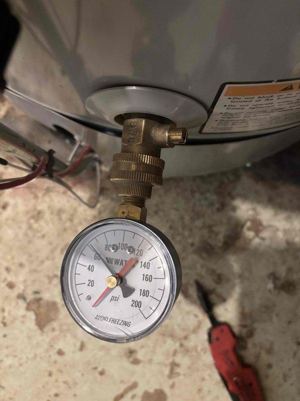 Conducted inspection of reported shower leak and found water pressure significantly elevated at approximately 80-90 PSI, well above recommended residential levels. Adjusted pressure regulating valve to bring system within standard operating range and inspected shower control fixture for proper function. Leak resolved after pressure adjustment with no signs of residual water damage to ceiling below. Conducted inspection of reported shower leak and found water pressure significantly elevated at approximately 80-90 PSI, well above recommended residential levels. Adjusted pressure regulating valve to bring system within standard operating range and inspected shower control fixture for proper function. Leak resolved after pressure adjustment with no signs of residual water damage to ceiling below.