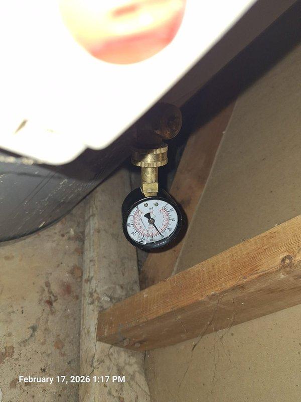Diagnosed water pressure issue causing knocking sounds when hot water was operated at kitchen and bathroom sinks. Installed pressure gauges at key points in the plumbing system to measure and document pressure readings. Replaced broken toilet tank lever and stopper assembly to restore proper flush functionality. Diagnosed water pressure issue causing knocking sounds when hot water was operated at kitchen and bathroom sinks. Installed pressure gauges at key points in the plumbing system to measure and document pressure readings. Replaced broken toilet tank lever and stopper assembly to restore proper flush functionality.
