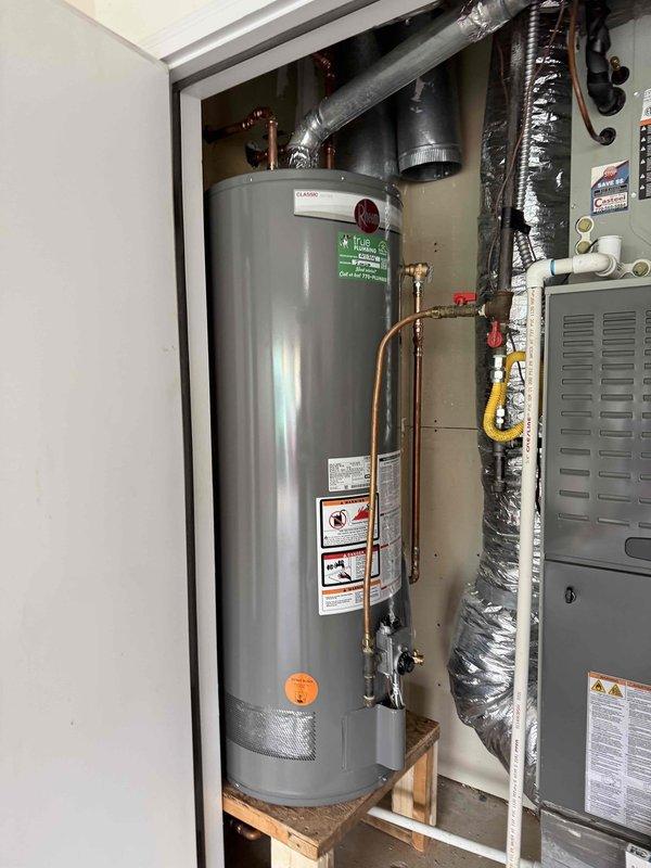 Inspected 19-year-old 40-gallon gas water heater that customer reported is not maintaining hot water supply duration. Observed unit is operational with proper flame pattern, but due to age and declining performance, replacement is recommended. Provided customer with replacement options and estimate as requested. Inspected 19-year-old 40-gallon gas water heater that customer reported is not maintaining hot water supply duration. Observed unit is operational with proper flame pattern, but due to age and declining performance, replacement is recommended. Provided customer with replacement options and estimate as requested.