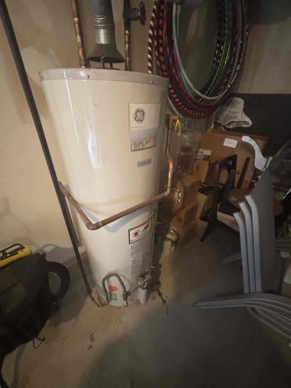 Inspected leaking toilet and identified high water pressure (100-110 PSI) as the cause of the leak, as shown by gauge readings. Adjusted pressure regulator to recommended levels and verified proper toilet operation with no further leakage. Inspected leaking toilet and identified high water pressure (100-110 PSI) as the cause of the leak, as shown by gauge readings. Adjusted pressure regulator to recommended levels and verified proper toilet operation with no further leakage.