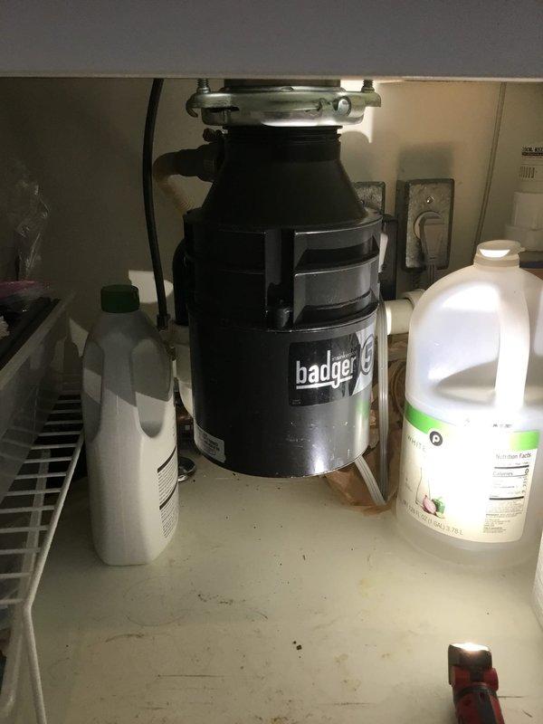 Replaced non-functioning InSinkErator garbage disposal with new Badger unit in stainless steel kitchen sink. Installation completed successfully with proper mounting and connections verified. Customer was provided information about additional filtration options for future consideration. Replaced non-functioning InSinkErator garbage disposal with new Badger unit in stainless steel kitchen sink. Installation completed successfully with proper mounting and connections verified. Customer was provided information about additional filtration options for future consideration.