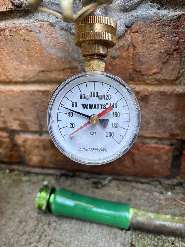 Diagnosed outdoor spigot drip caused by excessive water pressure (reading 120-130 psi), installed pressure regulator to bring system within normal operating range. Replaced worn toilet flapper valve and adjusted fill mechanism to resolve flushing issues, confirming proper operation before completion. Diagnosed outdoor spigot drip caused by excessive water pressure (reading 120-130 psi), installed pressure regulator to bring system within normal operating range. Replaced worn toilet flapper valve and adjusted fill mechanism to resolve flushing issues, confirming proper operation before completion.