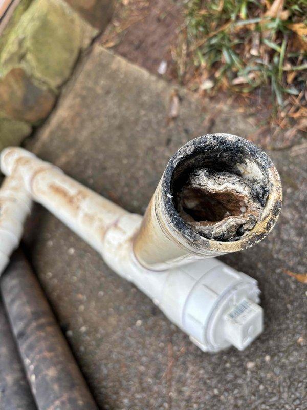 Completed replacement of deteriorated cast iron plumbing pipes that showed significant internal corrosion, mineral buildup, and structural degradation. Removed existing damaged sections from the utility area and installed new piping components to restore proper system functionality and prevent potential leaks. Completed replacement of deteriorated cast iron plumbing pipes that showed significant internal corrosion, mineral buildup, and structural degradation. Removed existing damaged sections from the utility area and installed new piping components to restore proper system functionality and prevent potential leaks.