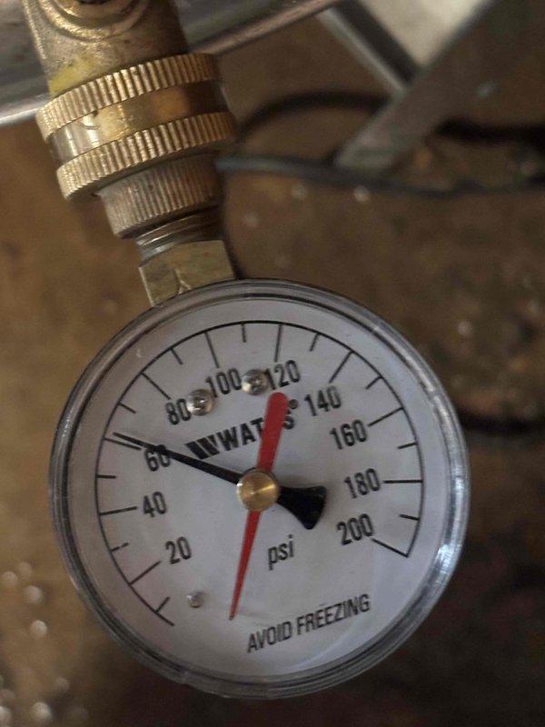 Diagnosed and replaced failed sump pump. Installed new unit with properly functioning pressure gauge (verified 120 psi operating pressure). Connected discharge line to existing PVC drainage system on exterior wall. Diagnosed and replaced failed sump pump. Installed new unit with properly functioning pressure gauge (verified 120 psi operating pressure). Connected discharge line to existing PVC drainage system on exterior wall.
