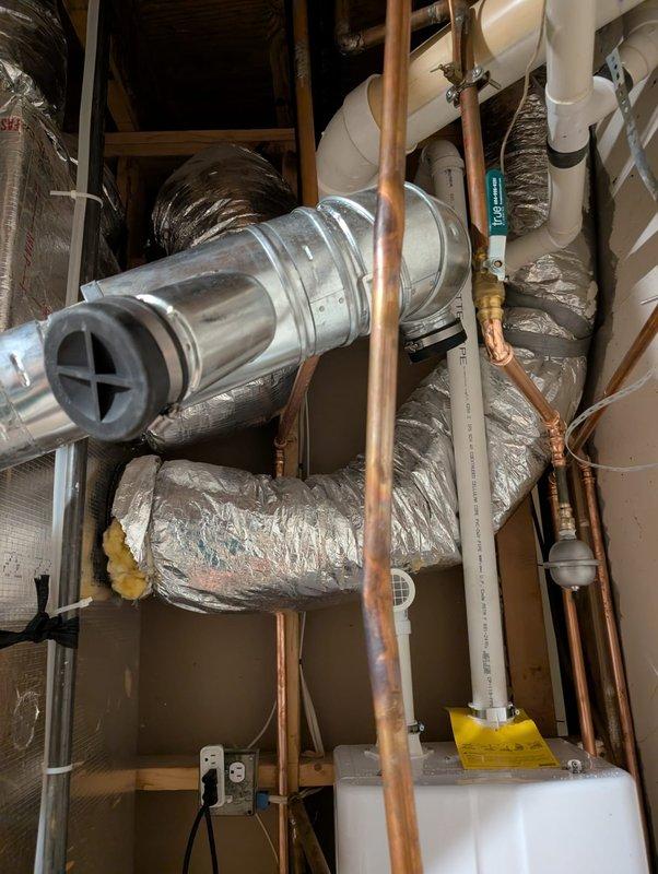 Completed installation of a wall-mounted tankless water heater in residential utility space. Connected unit to existing copper plumbing lines and installed PVC venting system. Verified proper functionality of digital control panel and ensured all connections were secure with no leaks present. Completed installation of a wall-mounted tankless water heater in residential utility space. Connected unit to existing copper plumbing lines and installed PVC venting system. Verified proper functionality of digital control panel and ensured all connections were secure with no leaks present.