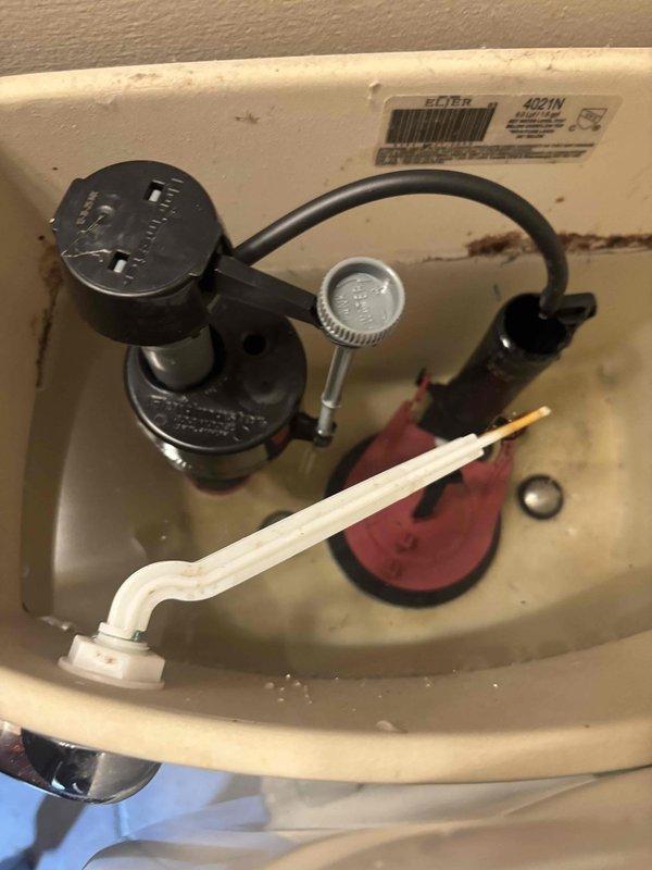 Diagnosed non-filling toilet tank issue by inspecting internal components, which showed mineral deposits and wear along the waterline. Replaced aged flush valve assembly and flapper valve, then verified proper water supply connection via the braided metal supply line. Toilet now fills and flushes properly with no leaks detected. Diagnosed non-filling toilet tank issue by inspecting internal components, which showed mineral deposits and wear along the waterline. Replaced aged flush valve assembly and flapper valve, then verified proper water supply connection via the braided metal supply line. Toilet now fills and flushes properly with no leaks detected.