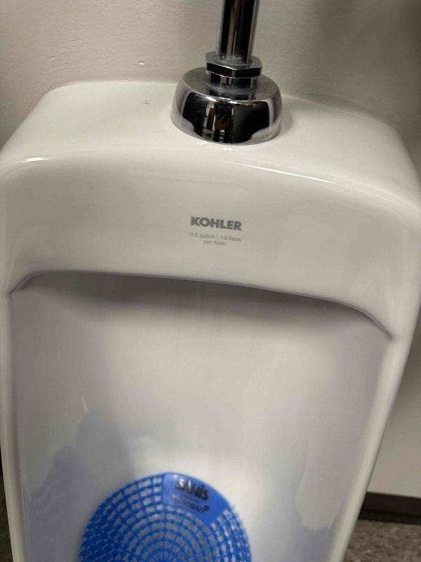 Inspected men's restroom facilities and identified two urinal issues: one urinal with a leaking flush handle and another non-operational unit. Both Kohler fixtures were examined, with particular attention to the flush valve assemblies. Repaired leaking handle by replacing worn valve components and restored functionality to the inoperative unit. Inspected men's restroom facilities and identified two urinal issues: one urinal with a leaking flush handle and another non-operational unit. Both Kohler fixtures were examined, with particular attention to the flush valve assemblies. Repaired leaking handle by replacing worn valve components and restored functionality to the inoperative unit.