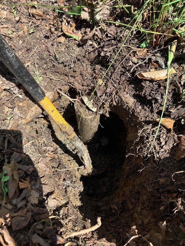 # Job Description
Completed sewer line repair involving excavation and replacement of deteriorated underground piping. Excavated access hole to expose failed sewer pipes showing severe corrosion, rust damage, and mineral buildup at connection points. Removed compromised metal pipes that exhibited extensive surface deterioration, oxidation, and structural failure. Replaced damaged sections with new piping to restore proper sewer function and prevent future leaks or blockages. Backfilled excavation and restored ground surface upon completion of repairs. # Job Description
Completed sewer line repair involving excavation and replacement of deteriorated underground piping. Excavated access hole to expose failed sewer pipes showing severe corrosion, rust damage, and mineral buildup at connection points. Removed compromised metal pipes that exhibited extensive surface deterioration, oxidation, and structural failure. Replaced damaged sections with new piping to restore proper sewer function and prevent future leaks or blockages. Backfilled excavation and restored ground surface upon completion of repairs.