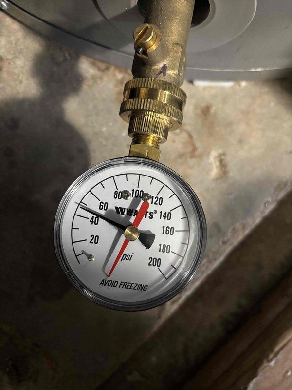 Responded to customer complaint of horn noise occurring when toilet was flushed. Inspected toilet fill valve, water supply line, and pressure regulator system. Documented existing plumbing configuration including braided flexible supply line connection, wall-mounted shut-off valve, and pressure gauge readings on water system. Verified proper installation of supply components and assessed system pressure levels to identify potential source of noise issue. Responded to customer complaint of horn noise occurring when toilet was flushed. Inspected toilet fill valve, water supply line, and pressure regulator system. Documented existing plumbing configuration including braided flexible supply line connection, wall-mounted shut-off valve, and pressure gauge readings on water system. Verified proper installation of supply components and assessed system pressure levels to identify potential source of noise issue.