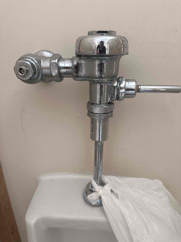 Responded to a leak complaint in pool house bathroom. Upon inspection, identified corroded Pfister shower valve escutcheon with visible green patina and deterioration around the wall connection point, indicating water intrusion behind the fixture. Documented existing conditions including aging chrome fixtures throughout the bathroom. Assessed toilet flush valve assembly which appeared functional but was photographed for reference as part of comprehensive plumbing inspection of the space. Responded to a leak complaint in pool house bathroom. Upon inspection, identified corroded Pfister shower valve escutcheon with visible green patina and deterioration around the wall connection point, indicating water intrusion behind the fixture. Documented existing conditions including aging chrome fixtures throughout the bathroom. Assessed toilet flush valve assembly which appeared functional but was photographed for reference as part of comprehensive plumbing inspection of the space.